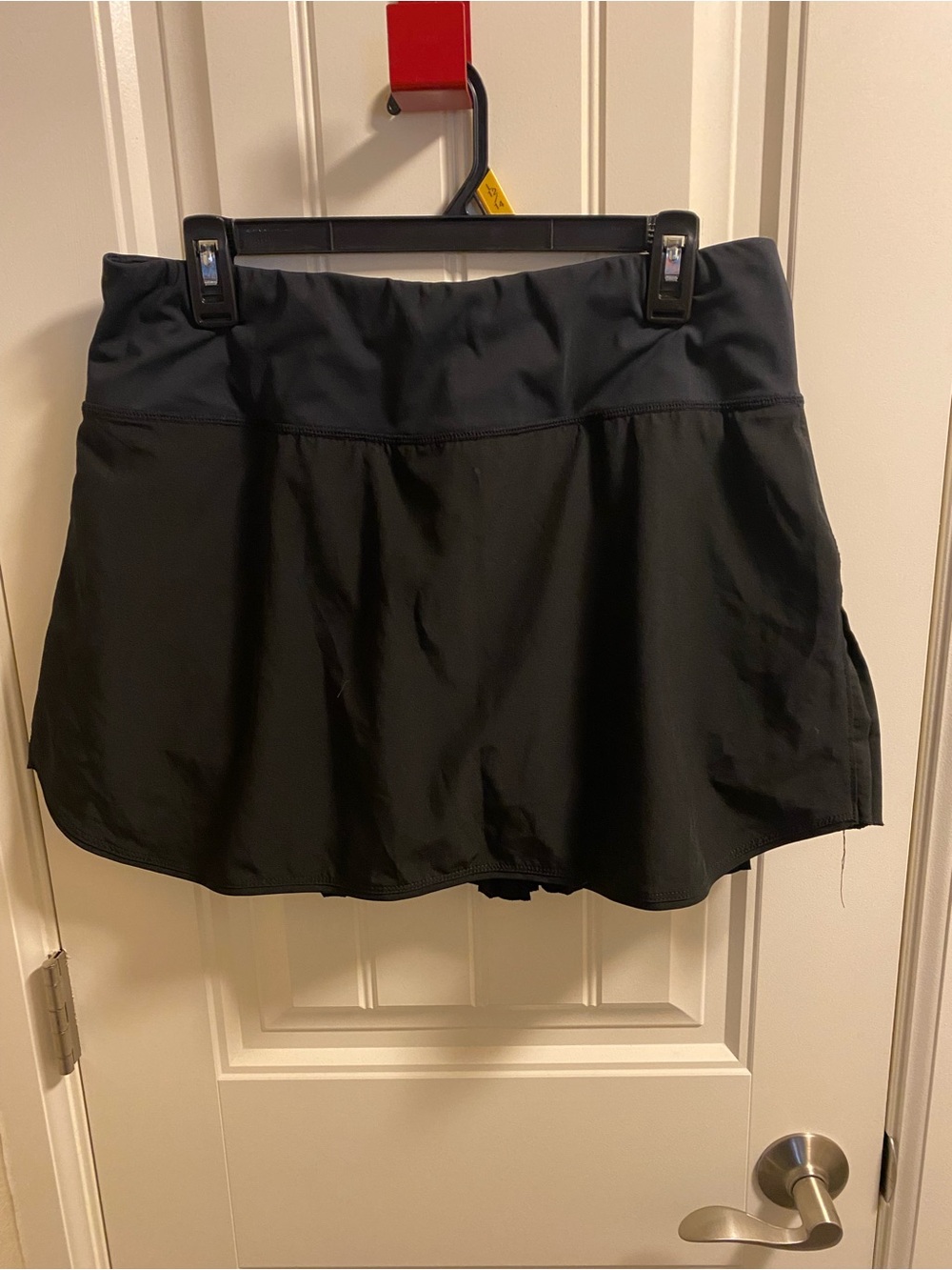 Baleaf XL Skirt Skorts Juniors Black Pleated Back Zip Pocket Stretch 30 X 15